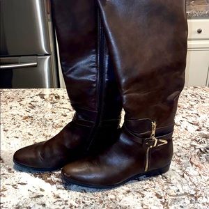 Tall Zip Up Brown Boots